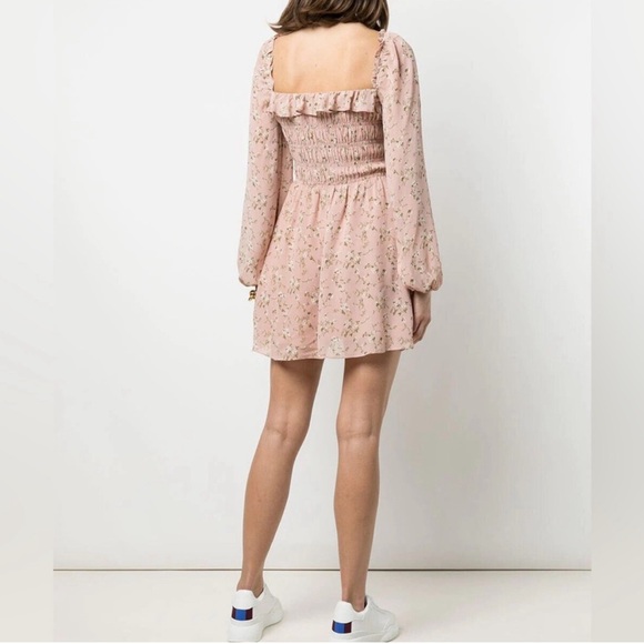 Reformation Morris Smocked Mini Dress in Melody size 4 - Picture 8 of 11